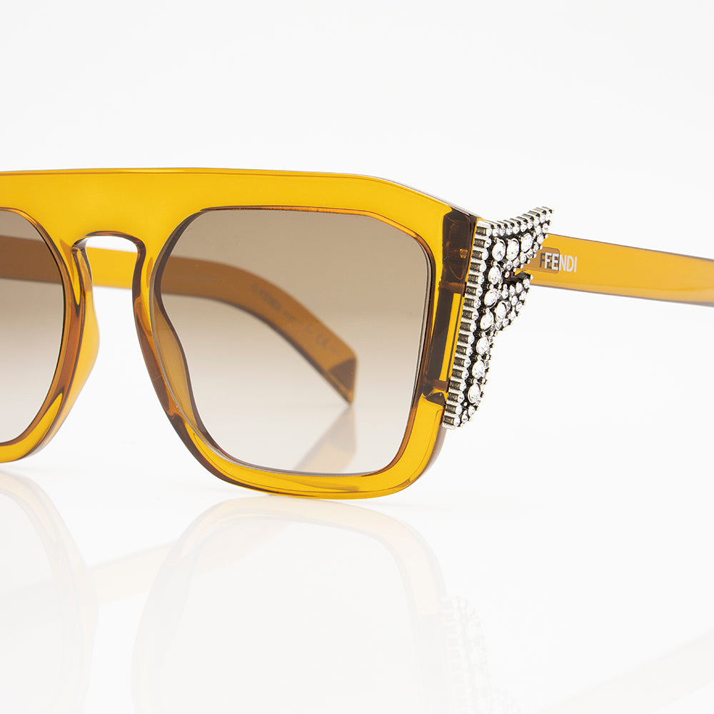 Fendi Crystal Square Sunglasses (SHF-21992) – Henry Bags